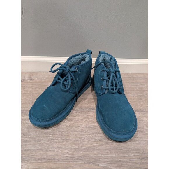 UGG Chukka Boots Neumel Teal Blue Classic Suede Boots Men’s Size 8 3236 - Picture 1 of 16